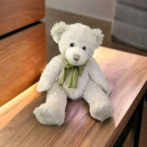 First & Main Scraggles The Bear 10” With Green Bow #1864 Stuffed Toy